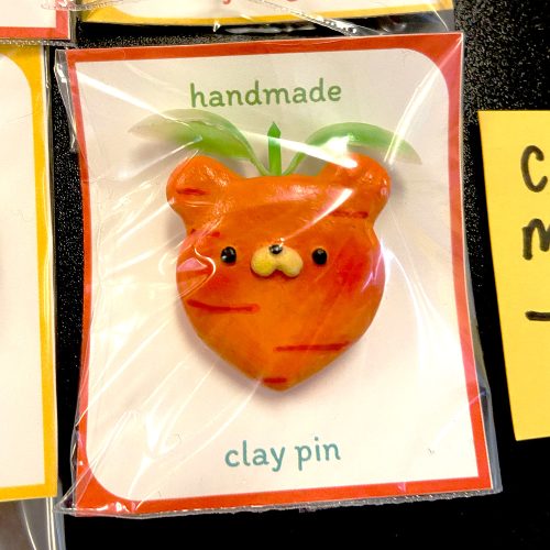 Carrot bear pin